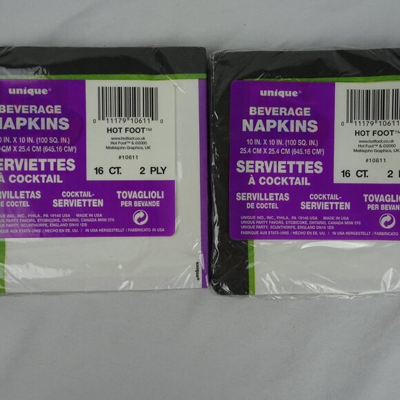 Y2K 2000 2 Pack of Hot Foot Skaters Party Beverage Napkins 16 Count - Picture 3 of 5